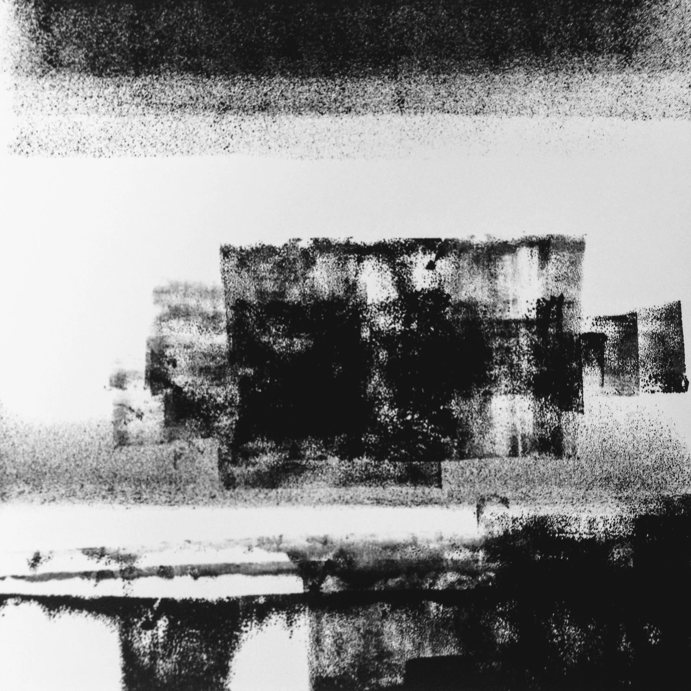 Dark Skies V, monotype, 2017, 300x300mm, 250gm Somerset Satin