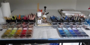 My pastel workspace