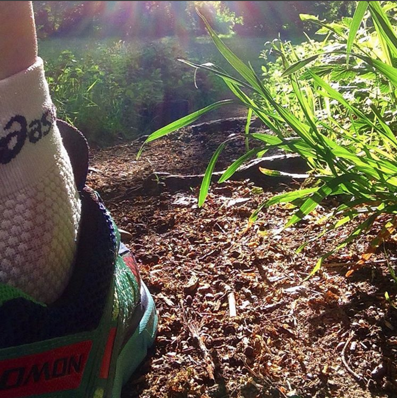 Actually only just off the road. The nearest I can get to trails on my RunCommute