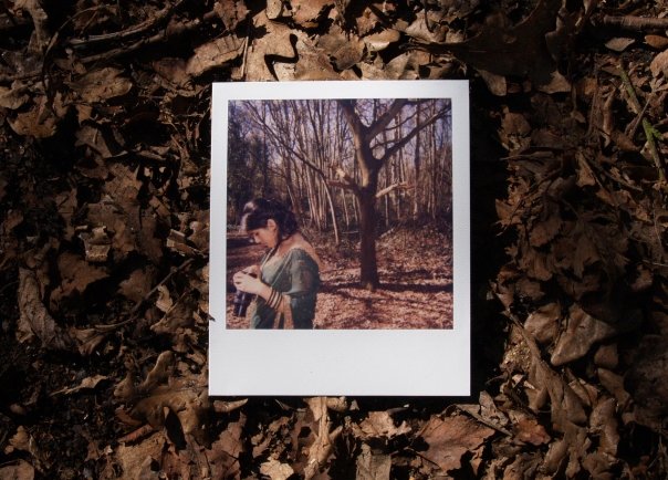 Adventures in photography, circa 2004, dragging a willing friend into the woods for portraits...