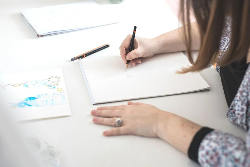 Everything starts with a hand-drawn sketch…