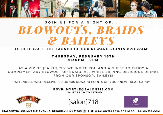 Baileys & [salon]718 Collaboration Event Flyer ([salon]718])