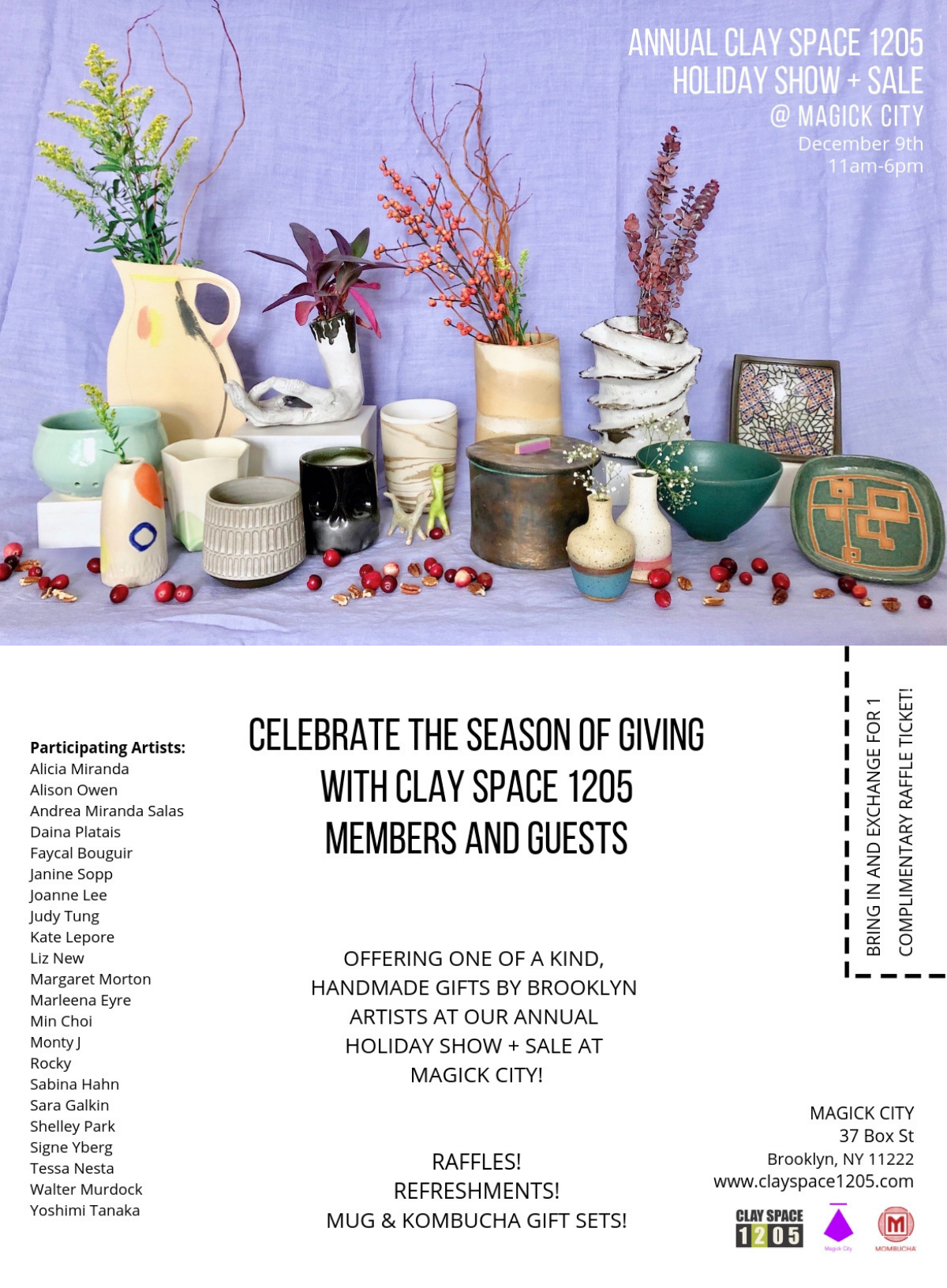 Annual Holiday Sale + Show Event Flyer (Clay Space 1205)