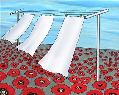 Three sheets swaying merrily in the breeze