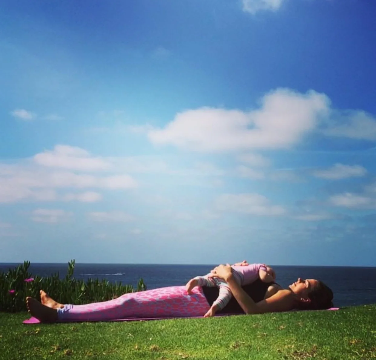 Sweet Savasana surrender with my daughter Alessandra