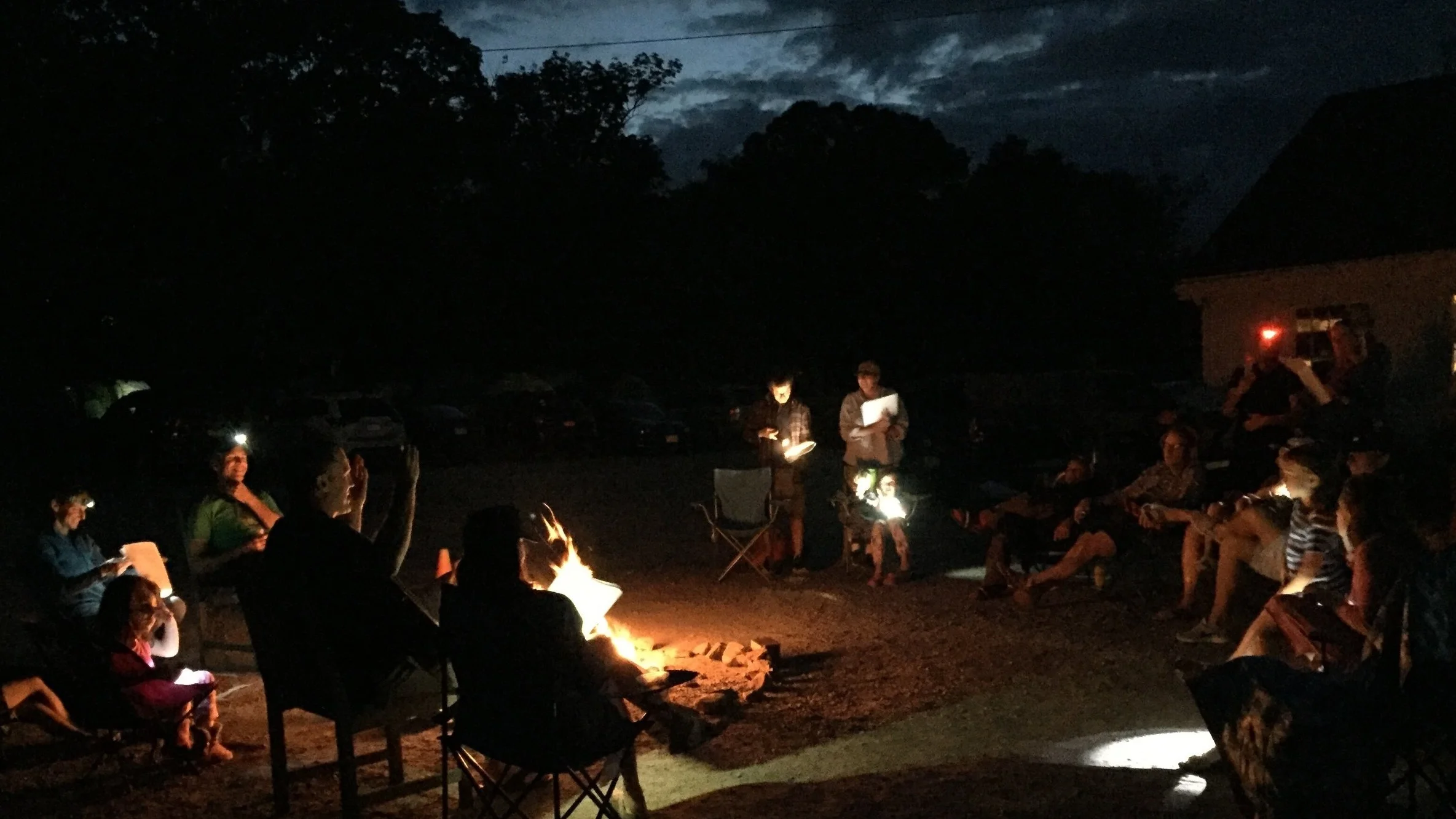 An old-fashioned sing along at the Codman Campfire