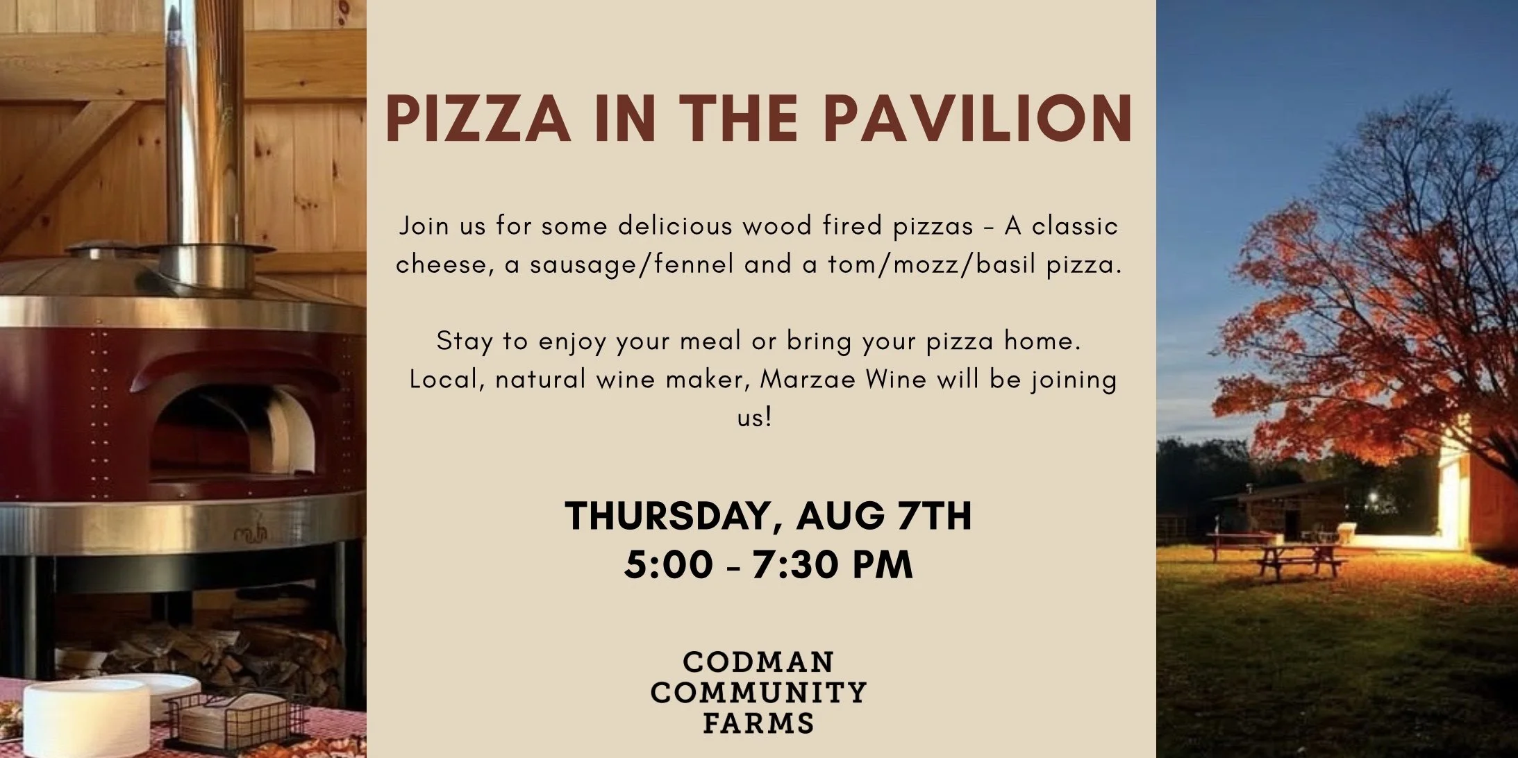 Pizza in the Pavilion - August 7th