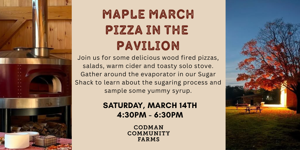 Maple March: Pizza in the Pavilion, March 14th