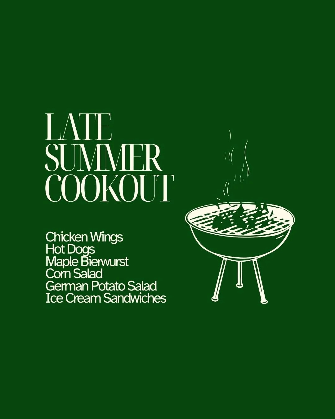 Late Summer Cookout on the Farm