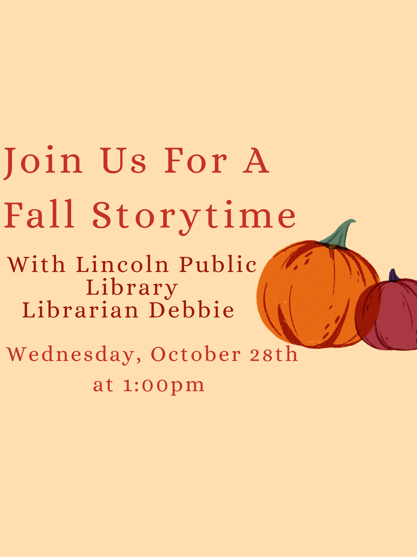 Fall Storytime with LPL Librarian Debbie 