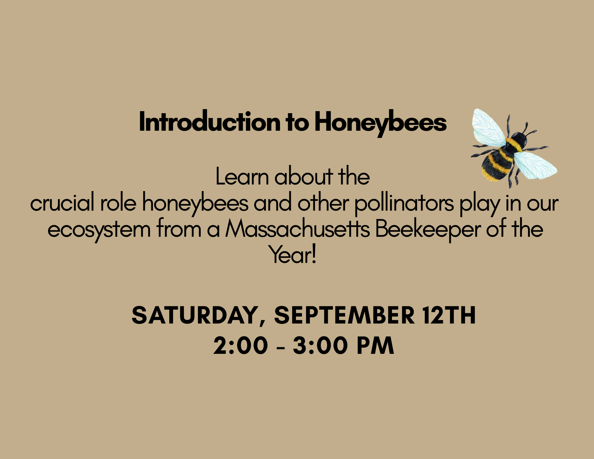 Introduction to Honeybees, September 12th