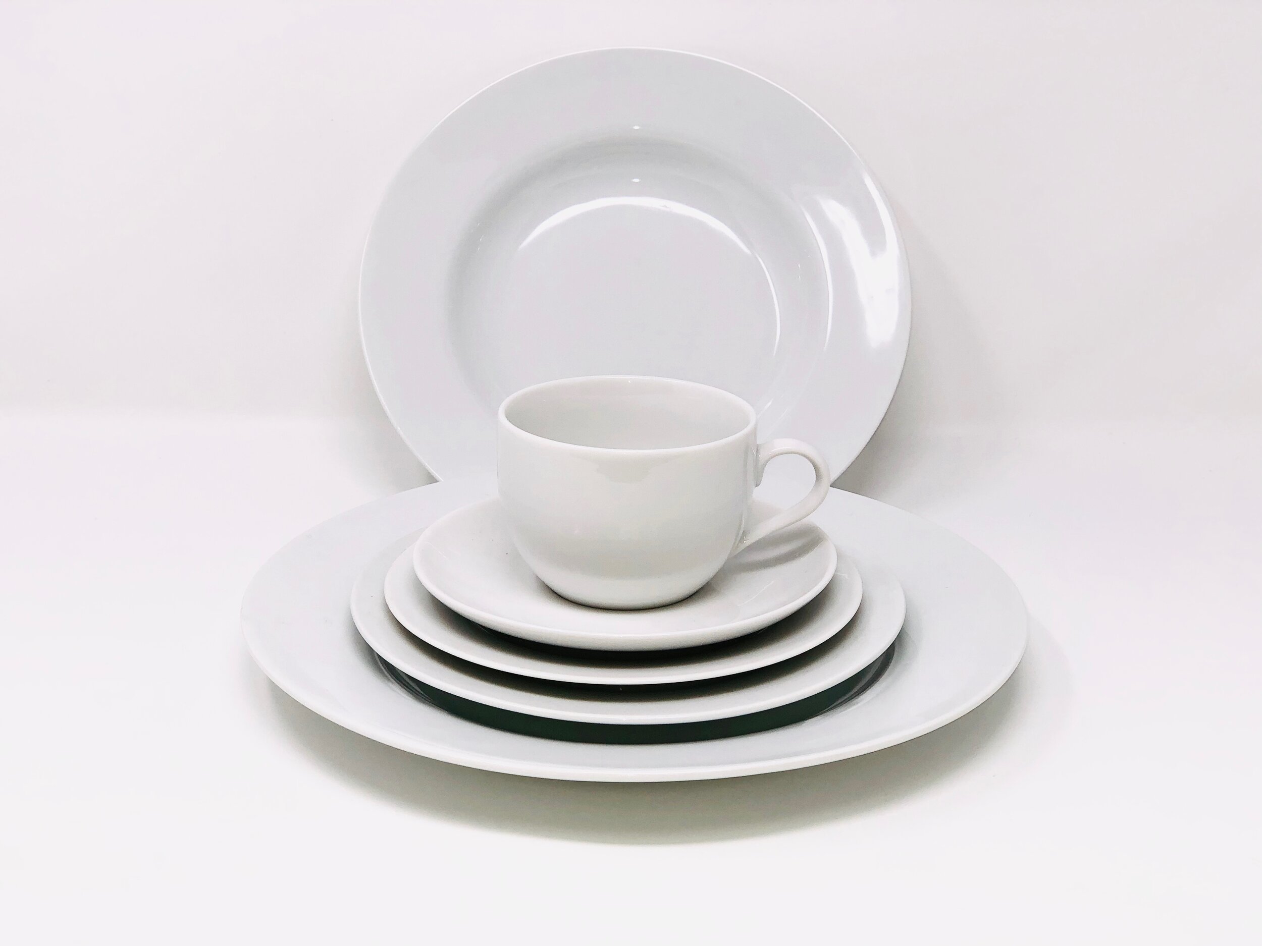 White Bistro Plateware
