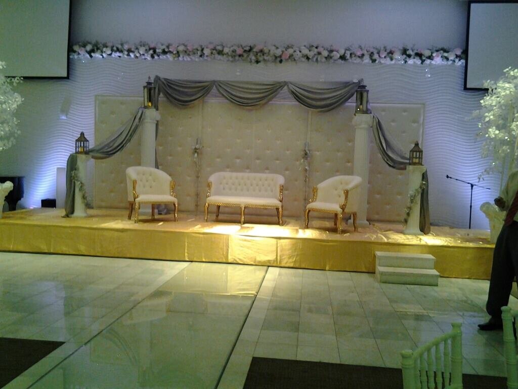 White &amp; Gold Tufted Furniture