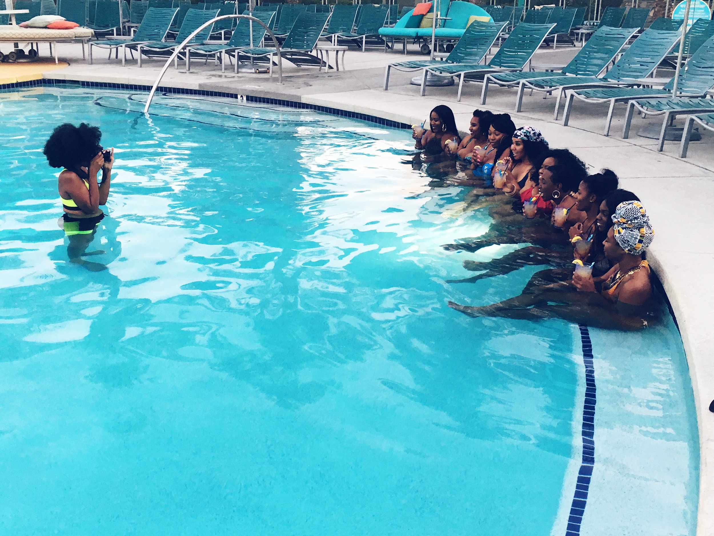 Black Girl Thrive behind the scenes #IssaPoolPartyPhx commerical shoot