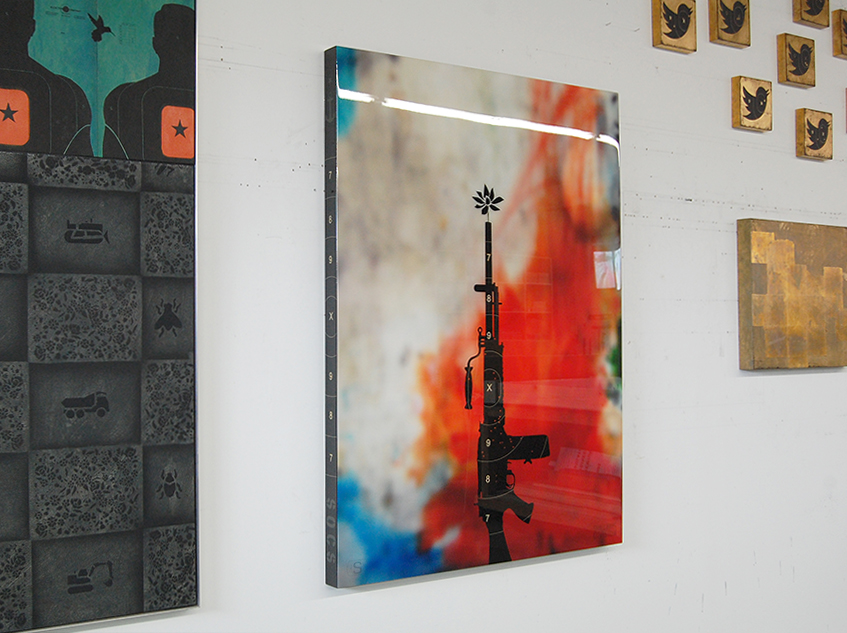 Stoner 63 with Lotus / 64 x 47 x 3 inches / Original Sold