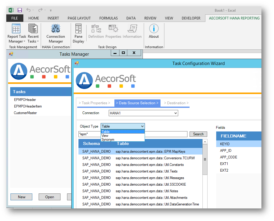 AecorSoft Reporting HANA UI.png