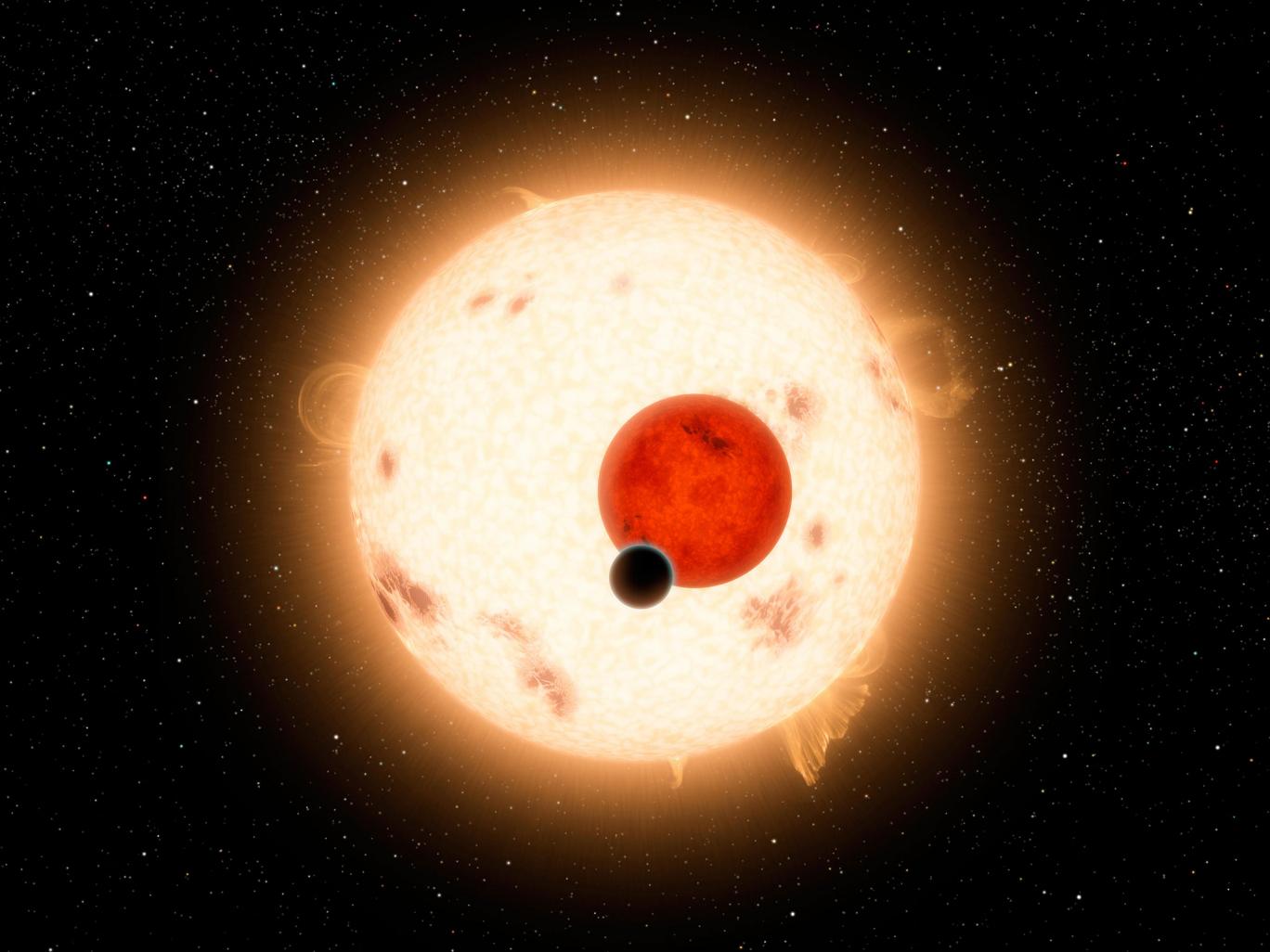 A digital illustration of Kepler-16b, a gaseous planet discovered by the Kepler telescope in 2011 NASA/JPL-Caltech/R. Hurt via Getty Images