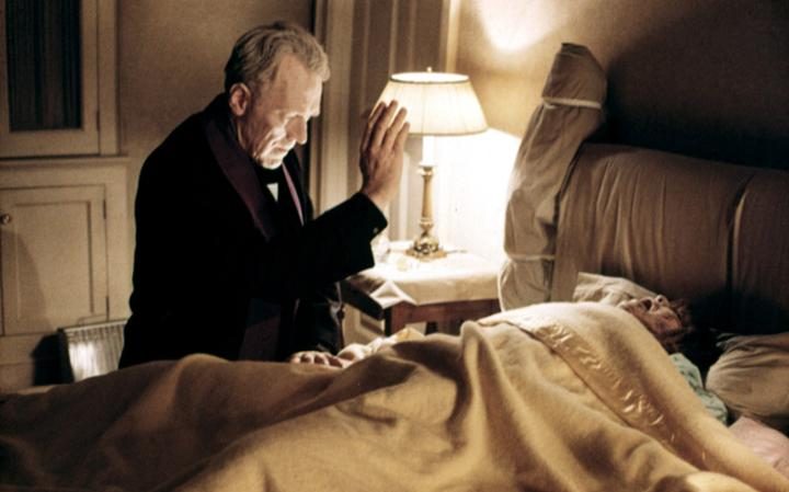 A scene from the 1973 film The Exorcist.