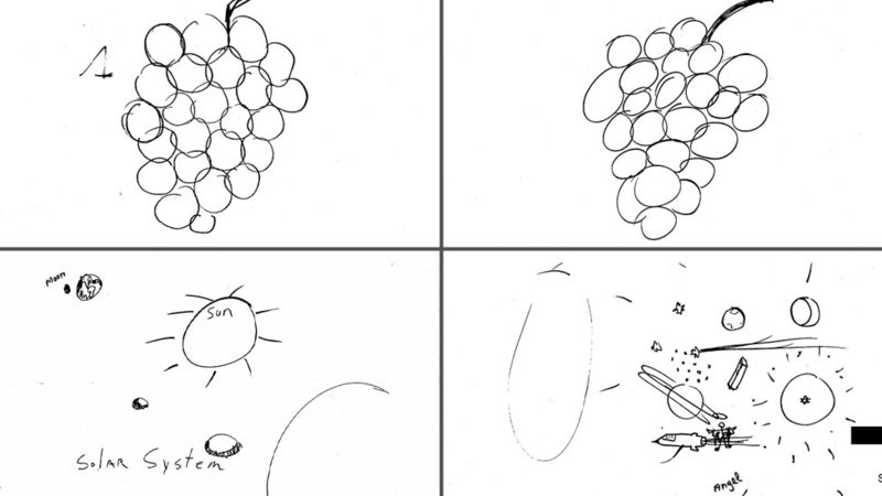 Drawings made by researchers in a sealed room during the testing of Geller.