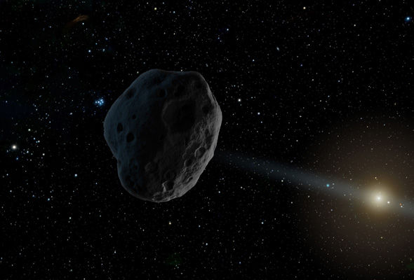 An artist's depiction of 2016 WF9. Image credit: NASA/JPL-CALTECH