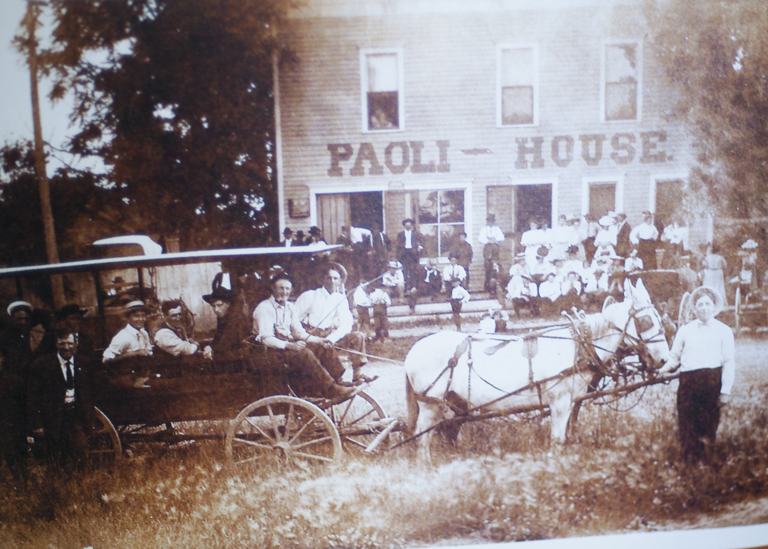 The Paoli House Saloon, and the hardworking people it served. Image credit: Emily Bartos