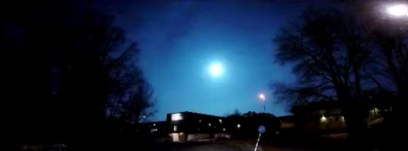 A still from dashcam footage taken of the event.