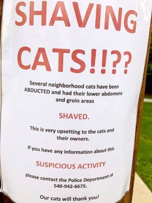 One of Maia Oden's posted warnings. (Image credit: Waynesboro.com / Facebook)