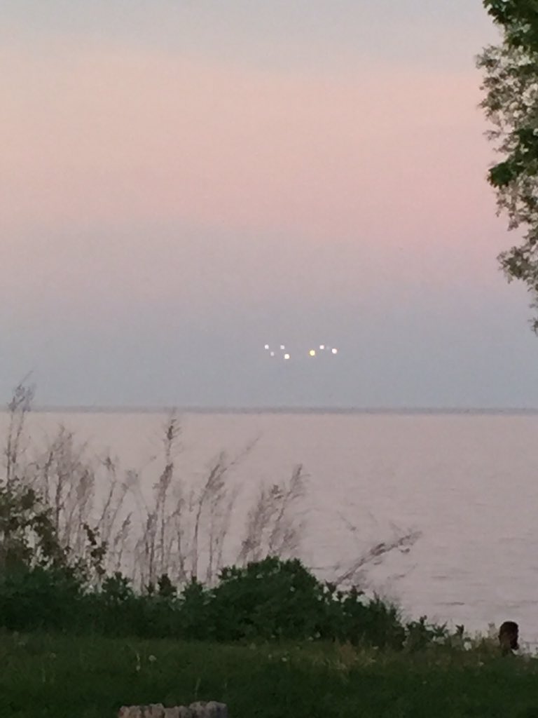 An image of the lights taken from Durand Eastman Park near Lake Ontario. (Image credit: Jon Maurer)