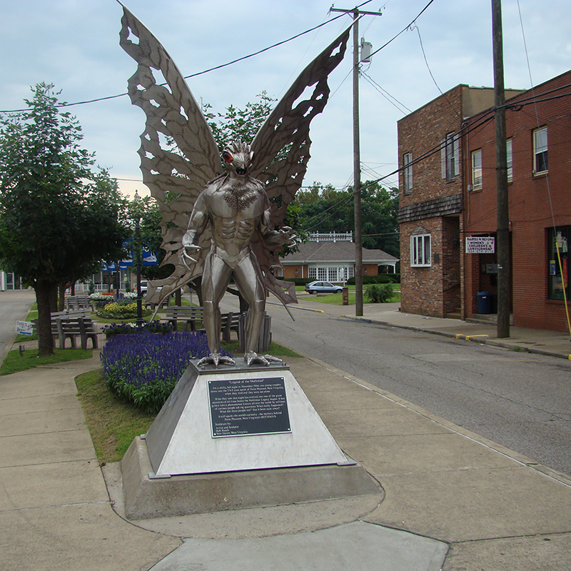 Point Pleasant unveiled this statue of the Mothman by artist and sculptor Bob Roach in 2003, one year after the first annual Mothman Festival was held.