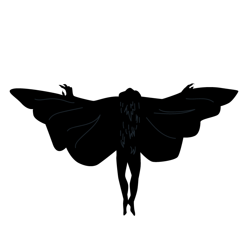 Artist's interpretation of the "bat-like" McCook creature.