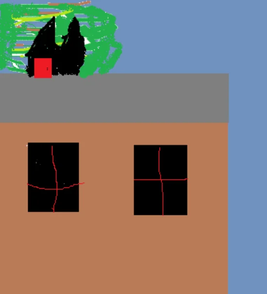 A drawn image of the creature provided by the witness.