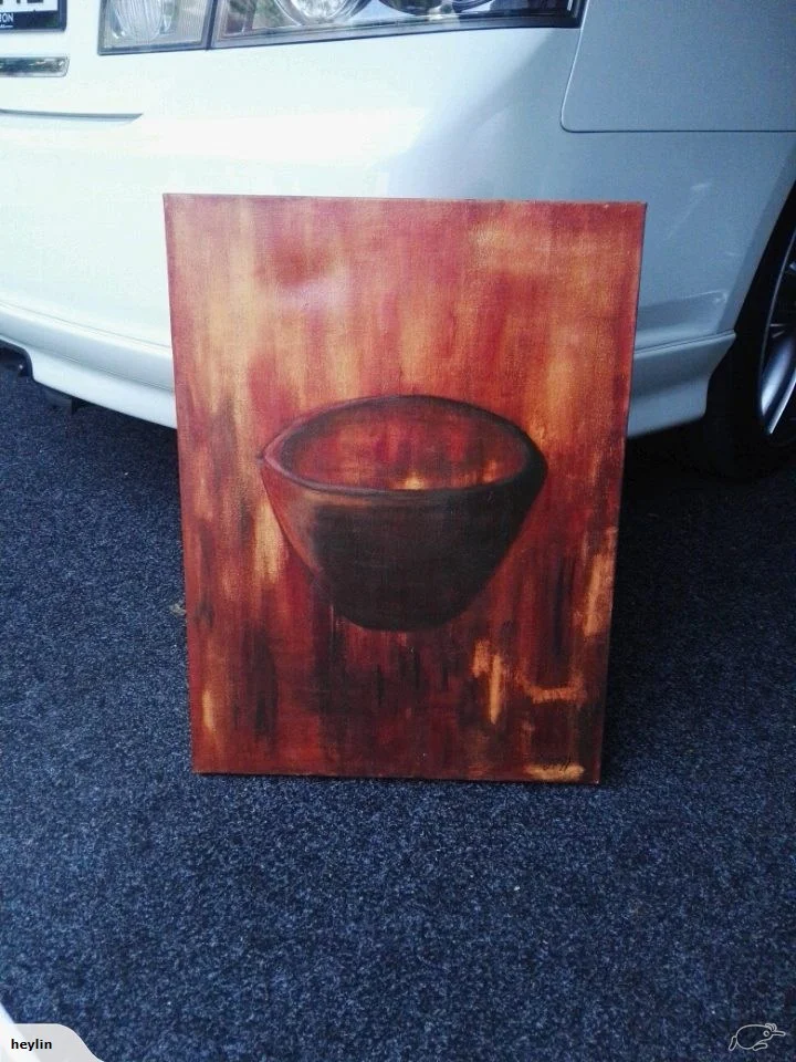 An image of the reportedly haunted art posted to Trade Me.
