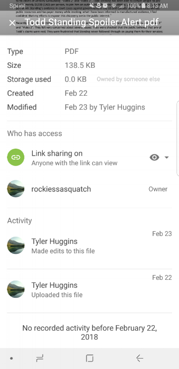 A screenshot of the document's ownership and modification history.