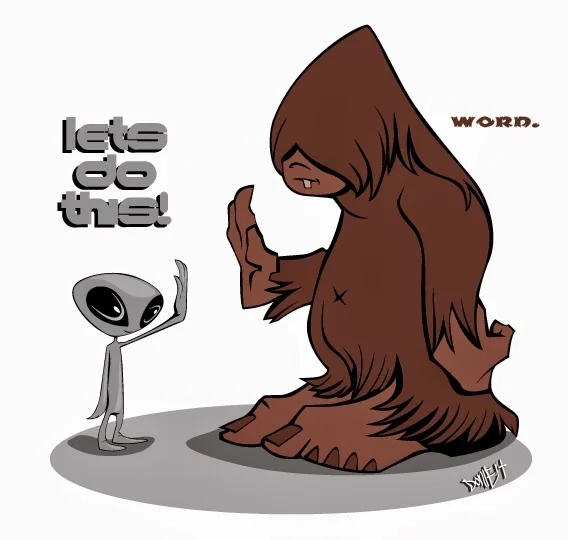 There's plenty of room in Donie's artistic vision for things other than mothman, of course.