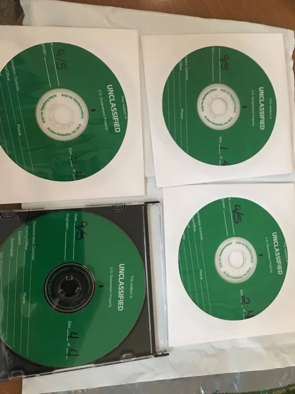 The reportedly unclassified discs.