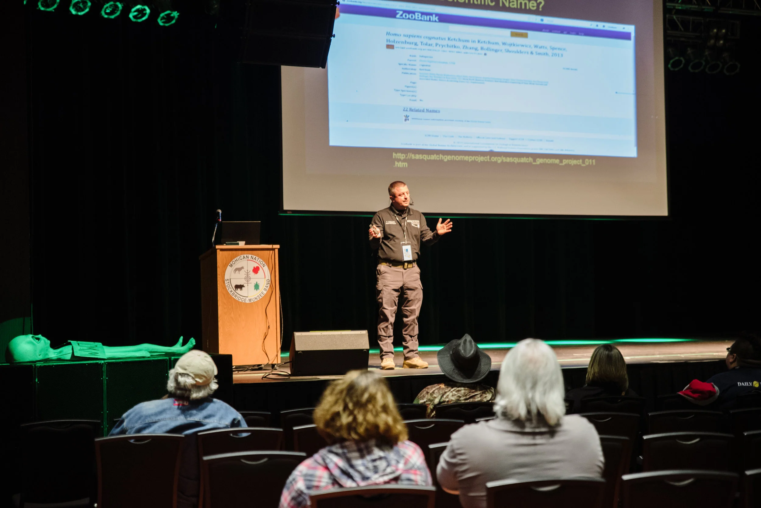 Troy Hudson of the Oklahoma Bigfoot Field Researchers Organization kicked things off on Friday.