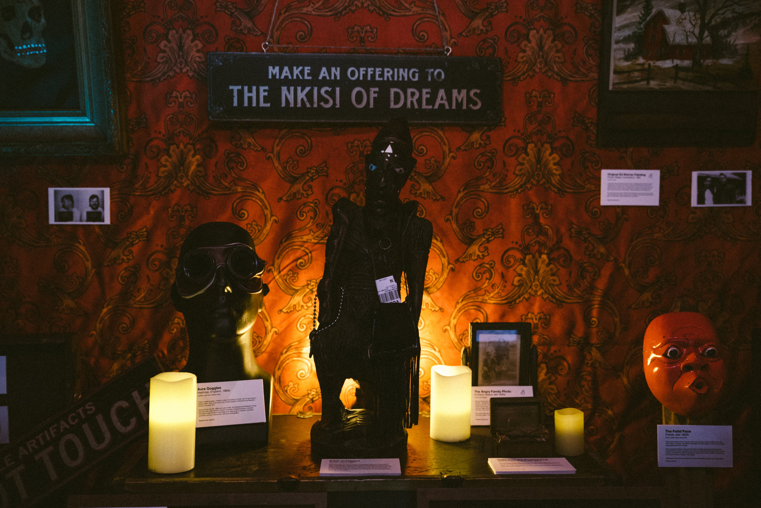 The travelling museum came complete with a statue occupied by an ancient spirit, known affectionately as Billy.