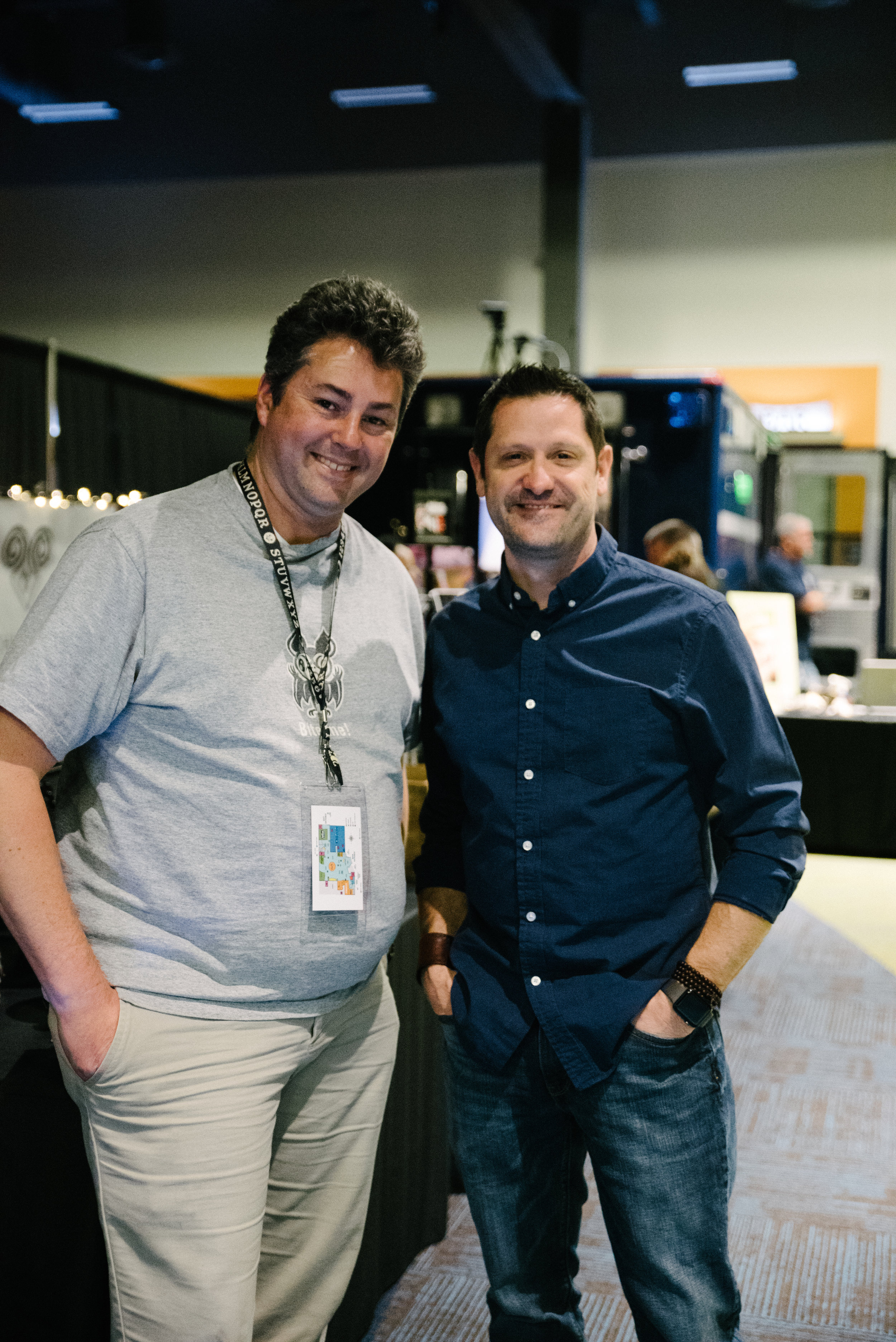 Corey making friends with paranormal investigator and keynote speaker Grant Wilson of Ghost Hunters.