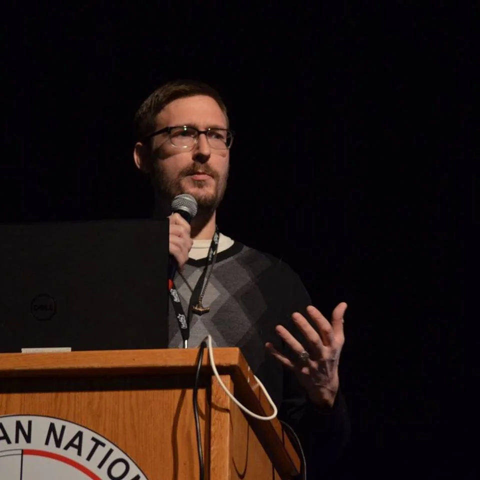 Tobias Wayland talked about his work investigating Mothman sightings around Lake Michigan.