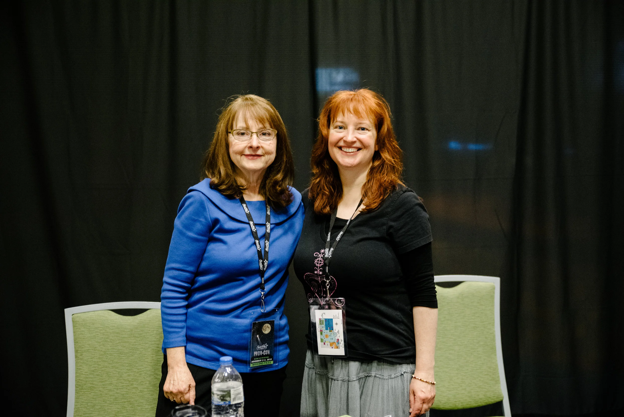 Linday Godfrey and Allison Jornlin might have been the most approachable table at the con.