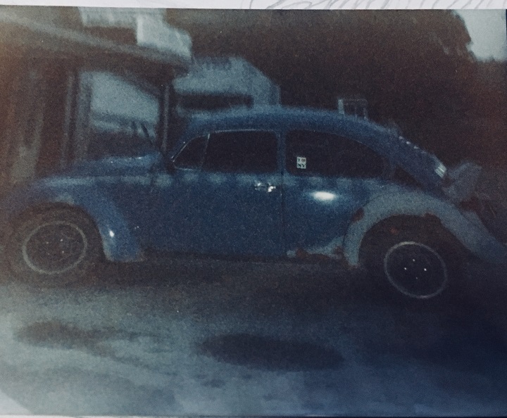 A photo of Dotson’s VW Beetle taken shortly after the incident. (Image credit: Bet Dotson)