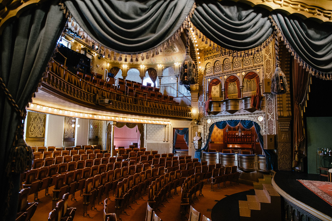 The Mabel Tainter Theater, where much of the paranormal activity is said to take place.