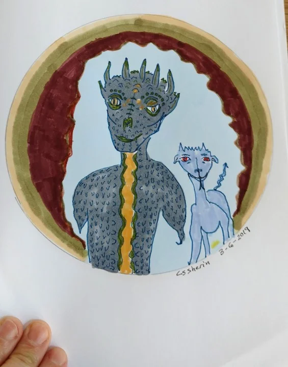 8.ReptilianWithBirthDefectInHiding_inkonpaper_Chandra_Sherin_wildclover.org_March2019.jpg