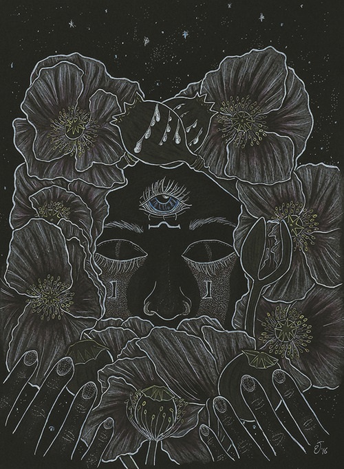 Elisabeth describes her work as “dark surrealism”, but we think she should add the word beautiful in there, too.