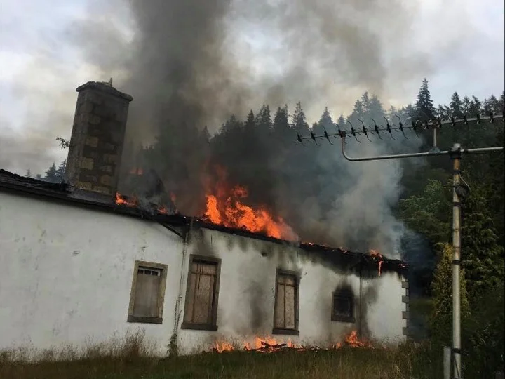 Authorities believe arson is to blame for the fire that engulfed the Boleskine House. (The Boleskine House Foundation)