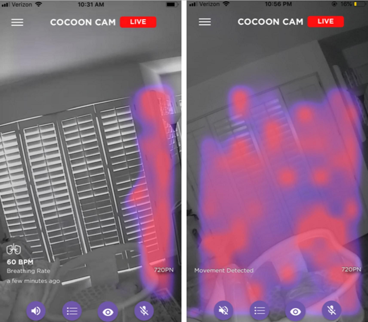 Screenshots of the ghostly figures. (Nancy Wallace)
