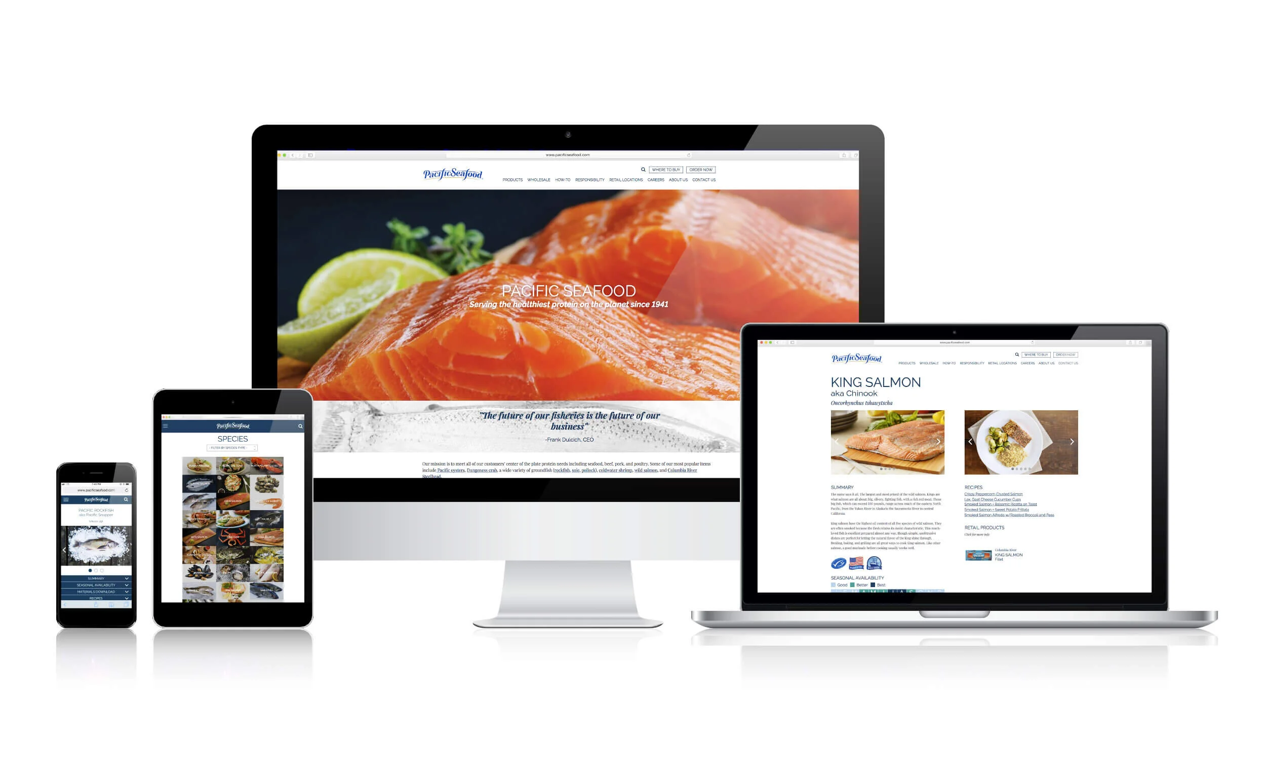 Pacific Seafood Website