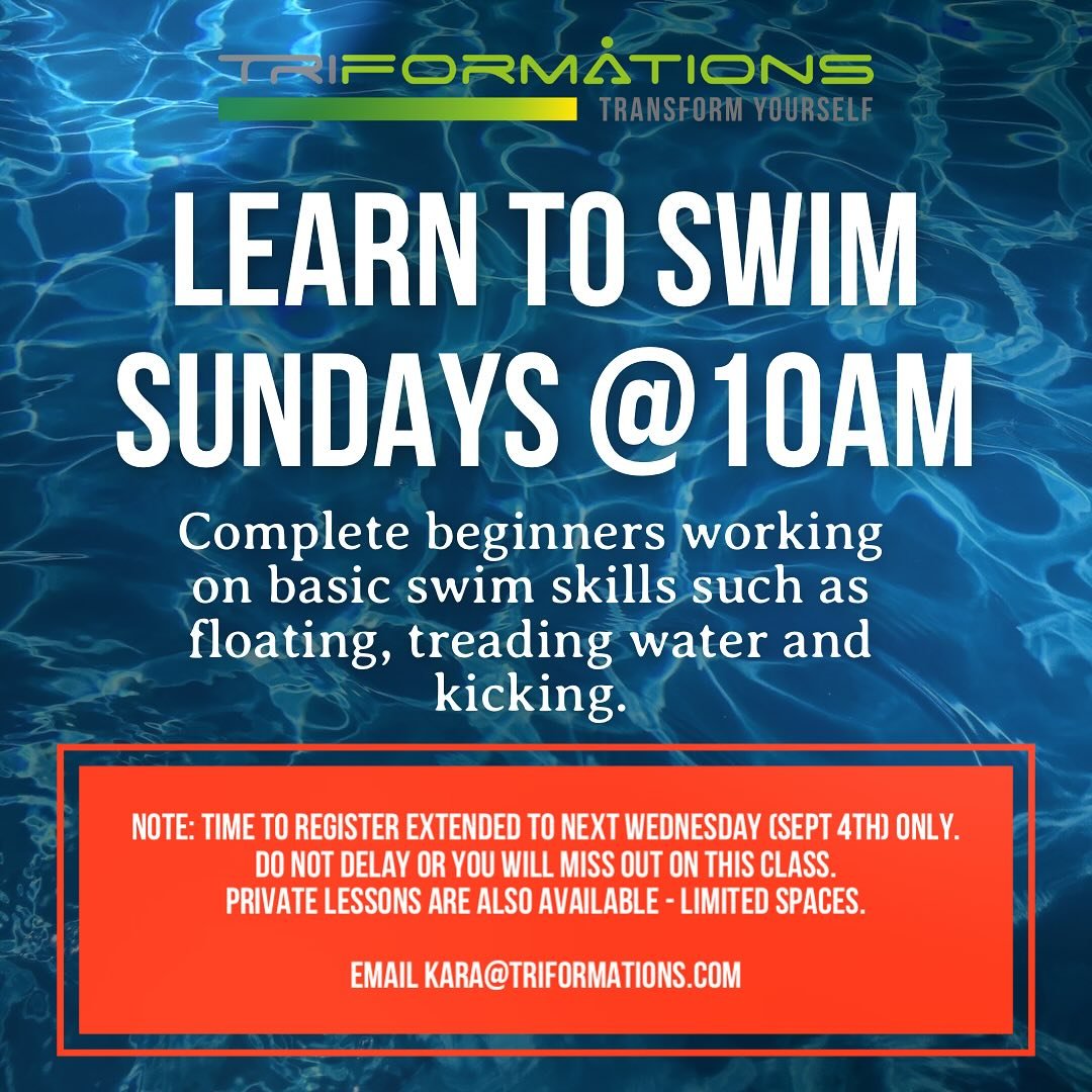 🌊🏊&zwj;♀️ Join us for our Beach Learn to Swim Class starting next Sunday at 10am! 🌞 Dive into the sun and surf with us as we work on floating, breathing, treading in deep waters, kicking techniques, and general movement through the water. 🌟 Impro
