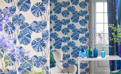 BRAHMI COBALT WALLPAPER | DESIGNERS GUILD 