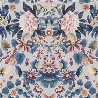 IKEBANA DAMASK SLATE BLUE | DESIGNERS GUILD 